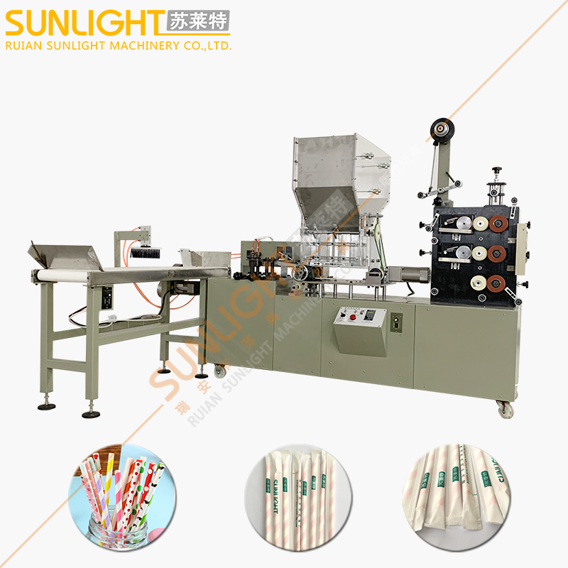 Double Color Printing High Speed Individual Drinking Straw Paper Packing Machine